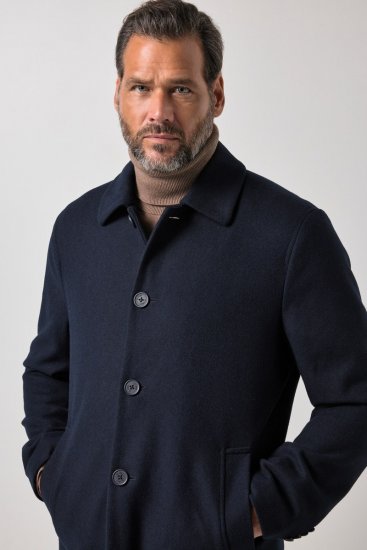 JP1880 795116 Repelente al agua Abrigo de lana Azul marino - Chaquetas - Chaquetas Tallas Grandes 2XL-8XL