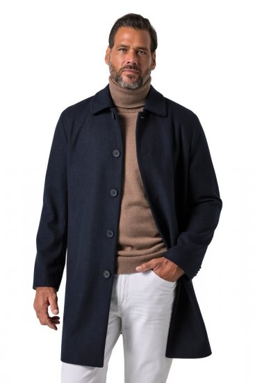 JP1880 795116 Repelente al agua Abrigo de lana Azul marino - Chaquetas - Chaquetas Tallas Grandes 2XL-8XL