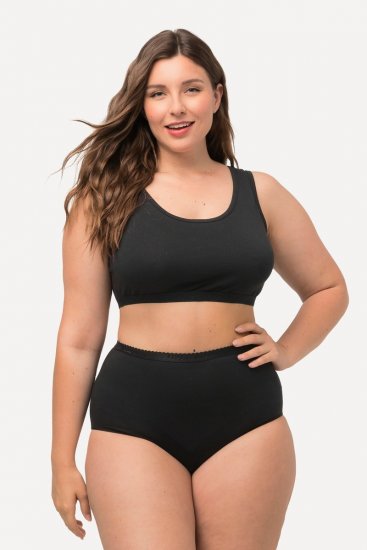 Ulla Popken 795269 Bragas pack de 3 Negro - Bragas - 