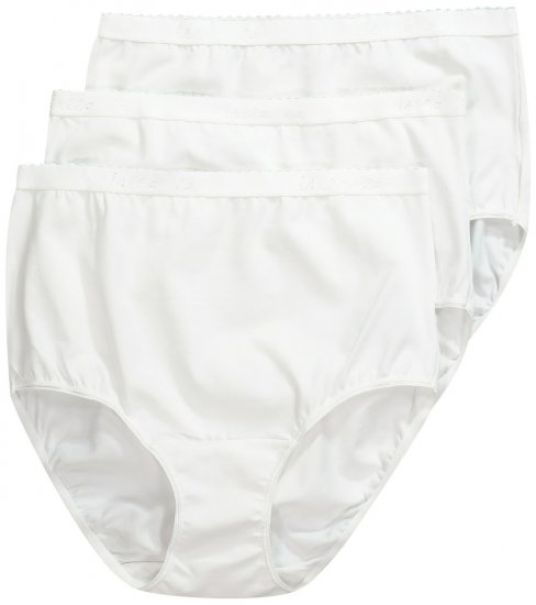 Ulla Popken 795269 Bragas de talle alto pack de 3 Blanco - Bragas - 