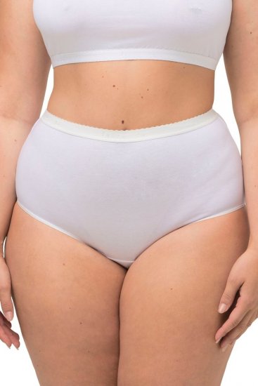 Ulla Popken 795269 Bragas de talle alto pack de 3 Blanco - Bragas - 
