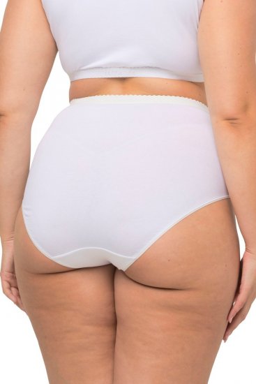 Ulla Popken 795269 Bragas de talle alto pack de 3 Blanco - Bragas - 