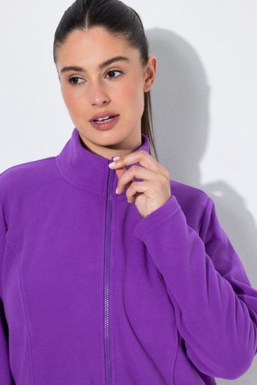 Ulla Popken 796970 Chaqueta polar ligera Morado oscuro - Ropa de lana - 
