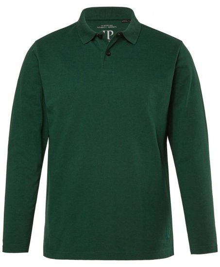 JP1880 Polo Shirt Long Sleeve Pique Dark Green - Polos - Polos 2XL-8XL