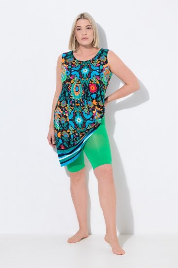 Ulla Popken 799278 Pantalón corto antirrozaduras 80 den Verde - Culotes antirozaduras - 