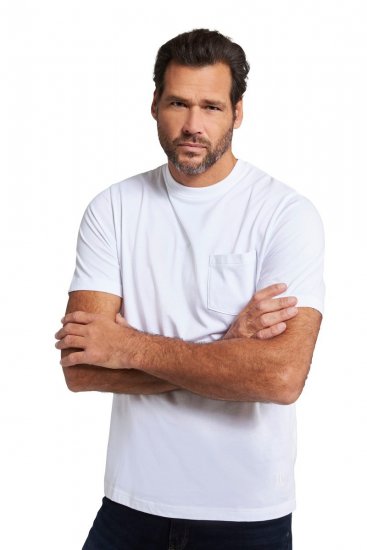 JP1880 799997 Camiseta con bolsillo en el pecho Blanco - Camisetas - Camisetas - 2XL-14XL