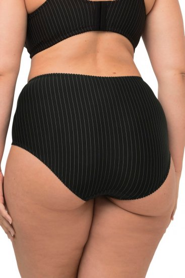 Ulla Popken 800279 Bragas de rayas pack de 2 Negro - Bragas - 