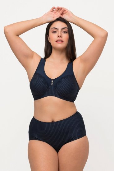 Ulla Popken 800279 Bragas de rayas pack de 2 Azul marino - Bragas - 