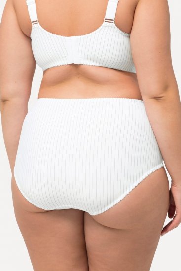 Ulla Popken 800279 Bragas de rayas pack de 2 Blanco - Bragas - 