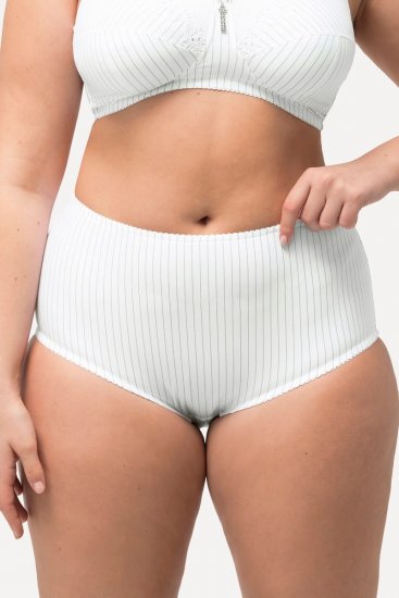 Ulla Popken 800279 Bragas de rayas pack de 2 Blanco - Bragas - 