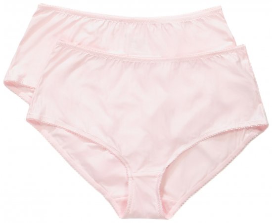 Ulla Popken 800279 Bragas de rayas pack de 2 Rosa - Bragas - 