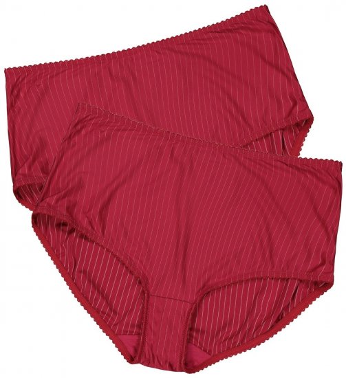 Ulla Popken 800279 Bragas de rayas pack de 2 Burdeos - Bragas - 