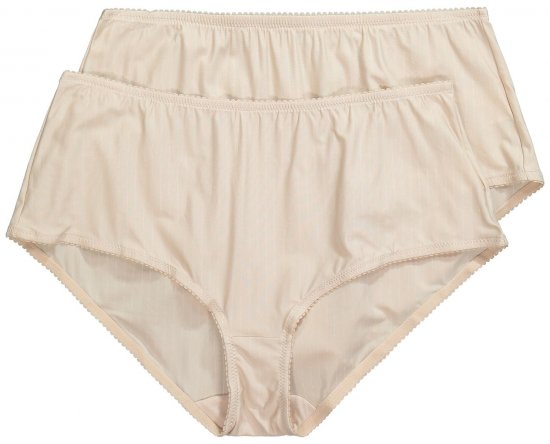 Ulla Popken 800279 Bragas de rayas pack de 2 Blanco roto - Bragas - 