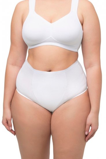 Ulla Popken 800498 Braga moldeadora de talle alto Blanco - Ropa moldeadora - 