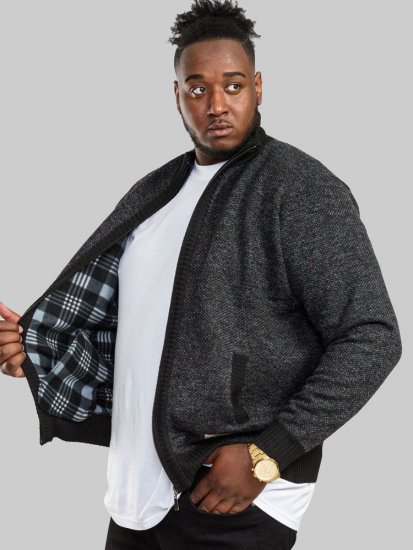 D555 Cavendish Black Jumper With Bonded Fleece Lining And Pocket - Sudaderas - Sudaderas 2XL-12XL