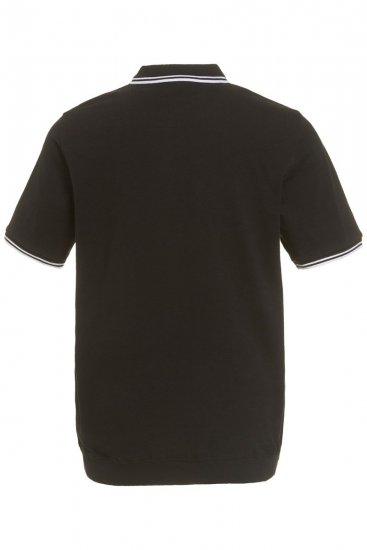 JP1880 802789 Polo con cuello de contraste blanco Negro - Polos - Polos 2XL-8XL