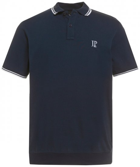 JP1880 802789 Polo con cuello de contraste blanco Azul marino - Polos - Polos 2XL-8XL