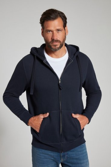 Jay-Pi 804164 Sudadera con capucha y cremallera Azul marino - Sudaderas - Sudaderas 2XL-12XL