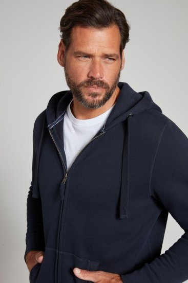 Jay-Pi 804164 Sudadera con capucha y cremallera Azul marino - Sudaderas - Sudaderas 2XL-12XL