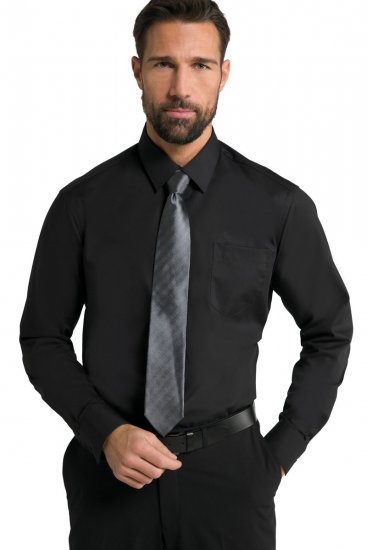 JP1880 Shirt Business Kent Collar Long Sleeve Black TALL - ROPA DE HOMBRE MT-6XLT - Tamaños de talle alto