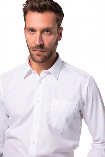 JP1880 804890 Camisa de vestir sin plancha manga larga Blanco TALL - TALL camisas - Camisas TALL para hombre alto