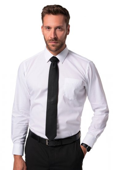JP1880 804890 Camisa de vestir sin plancha manga larga Blanco TALL - TALL camisas - Camisas TALL para hombre alto