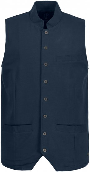 JP1880 Mottled Stretch Knit Stand-up Collar Vest Navy Blue - Chaquetas - Chaquetas Tallas Grandes 2XL-8XL