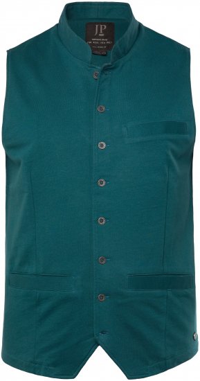 JP1880 Mottled Stretch Knit Stand-up Collar Vest Turquoise Blue - JP1880 - JP1880 Ropa Hombre Tallas Grandes