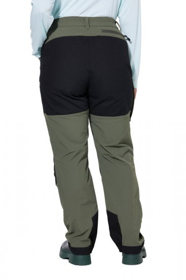 Ulla Popken 807803 Pantalón de senderismo HYPRAR con reflectantes Verde oliva - Ropa de exterior - 
