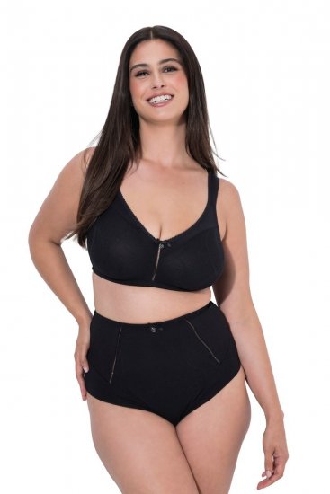 Ulla Popken 809385 Braga moldeadora con encaje Negro - Ropa moldeadora - 