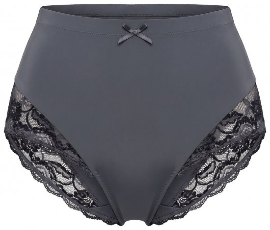 Ulla Popken 809385 Braga moldeadora con encaje Antracita - Ropa moldeadora - 