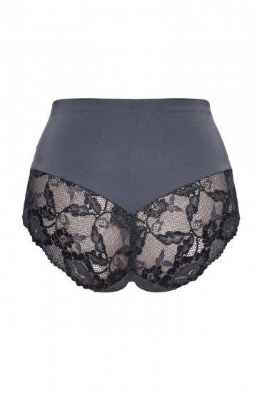 Ulla Popken 809385 Braga moldeadora con encaje Antracita - Ropa moldeadora - 