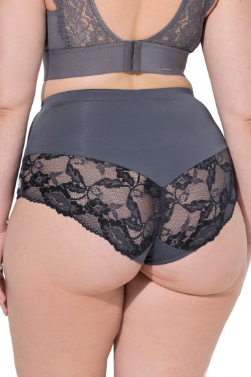Ulla Popken 809385 Braga moldeadora con encaje Antracita - Ropa moldeadora - 