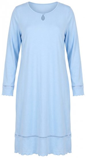 Ulla Popken 810581 Camisón con encaje Azul claro - Camisones - 