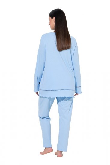 Ulla Popken 810592 Pijama con encaje Azul claro - Pijamas/ropa de estar en casa - 
