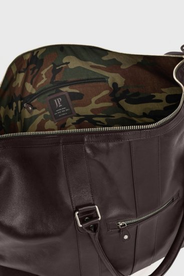 JP1880 810787 Bolsa de viaje en piel de napa ovina Marrón oscuro - Bolsos - 