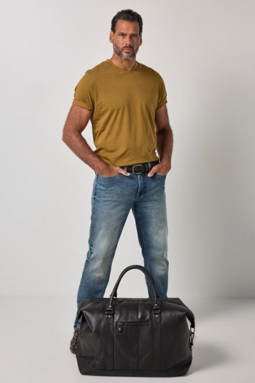 JP1880 810787 Bolsa de viaje en piel de napa ovina Marrón oscuro - Bolsos - 