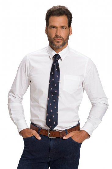 JP1880 811267 Corbata de seda con motivo navideño Azul marino - Corbatas y pajaritas - 