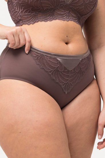 Ulla Popken 811602 Bragas con encaje Marrón - Bragas - 
