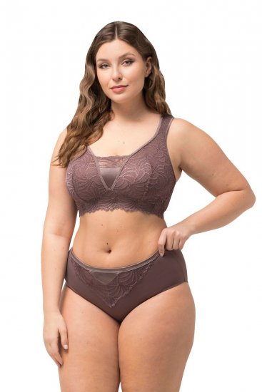 Ulla Popken 811602 Bragas con encaje Marrón - Bragas - 