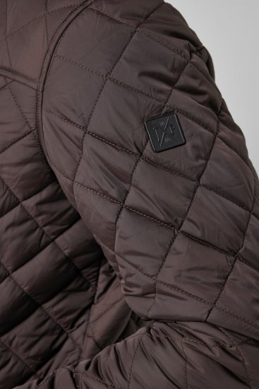 JP1880 811805 Chaqueta acolchada con cuello de pana Marrón negro - Chaquetas - Chaquetas Tallas Grandes 2XL-8XL