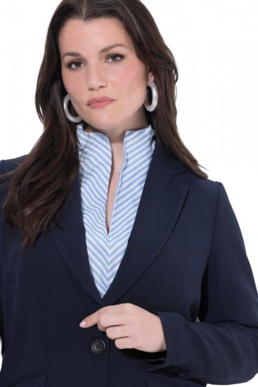 Ulla Popken 811944 Blazer clásico Azul marino - Blazers - Blazers en tallas grandes para mujer