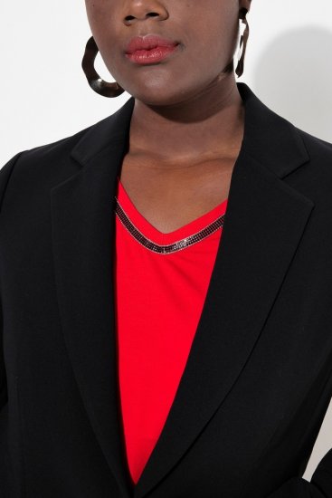 Ulla Popken 811944 Blazer clásico Negro - Blazers - Blazers en tallas grandes para mujer