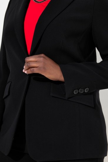 Ulla Popken 811944 Blazer clásico Negro - Blazers - Blazers en tallas grandes para mujer