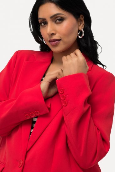 Ulla Popken 811944 Blazer clásico Rojo - Blazers - Blazers en tallas grandes para mujer