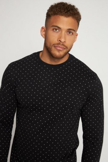 JP1880 Two-piece Pyjamas Long Sleeve and Long Trousers Black - Ropa interior - Ropa interior 2XL-8XL