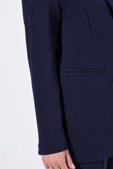 Ulla Popken 812754 Blazer de punto de Roma Azul marino - Blazers - Blazers en tallas grandes para mujer
