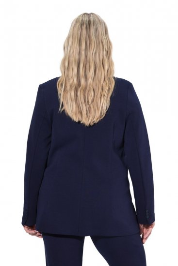 Ulla Popken 812754 Blazer de punto de Roma Azul marino - Blazers - Blazers en tallas grandes para mujer