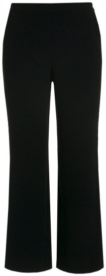 Ulla Popken 813306 Pantalón de traje ancho con cintura elástica Negro - Pantalones de tela - Pantalones anchos de tela para mujer