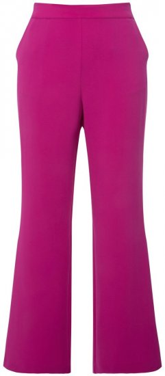 Ulla Popken 813306 Pantalón de traje ancho con cintura elástica Magenta - Pantalones de tela - Pantalones anchos de tela para mujer